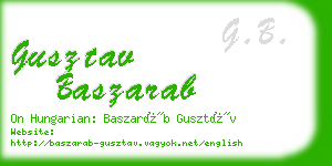 gusztav baszarab business card